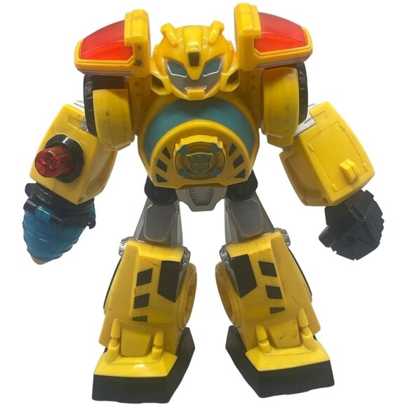 Playskool Transformers Bumble Bee Robot Figure Hasbro 10" Lights Sounds READ - Picture 1 of 8